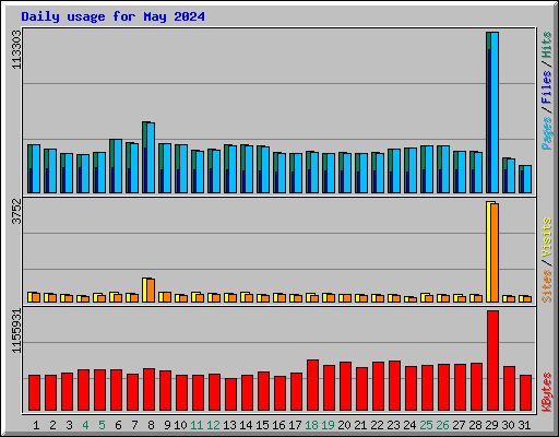 Daily usage for May 2024