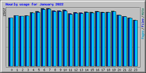 Hourly usage for January 2022