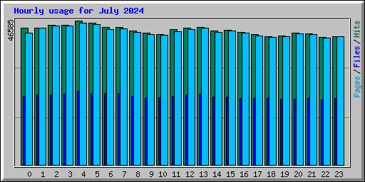 Hourly usage for July 2024