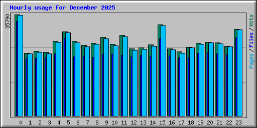 Hourly usage for December 2025