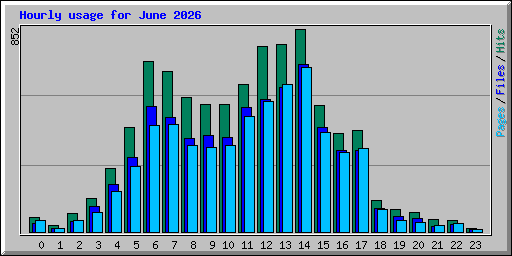 Hourly usage for June 2026