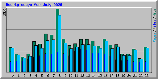 Hourly usage for July 2026